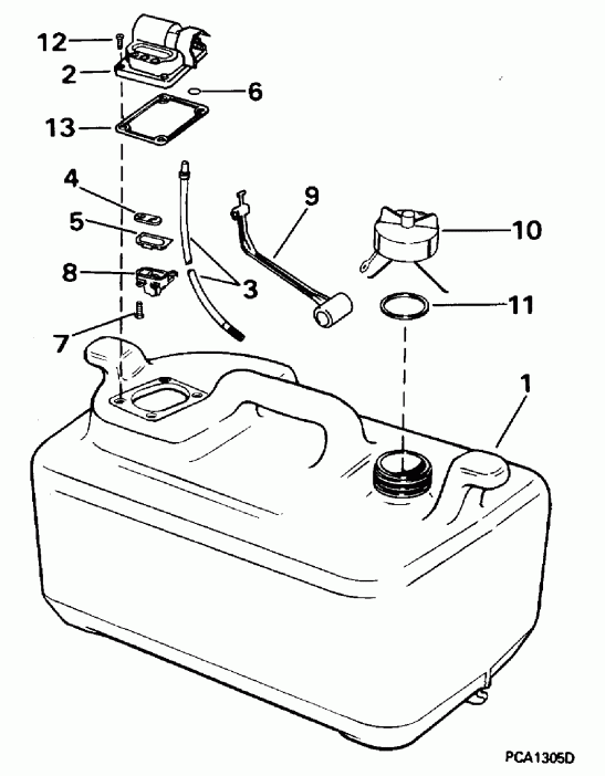 ��������� ��������� EVINRUDE BE15RLEDS 1996  - 6 Gallon / 6 ������