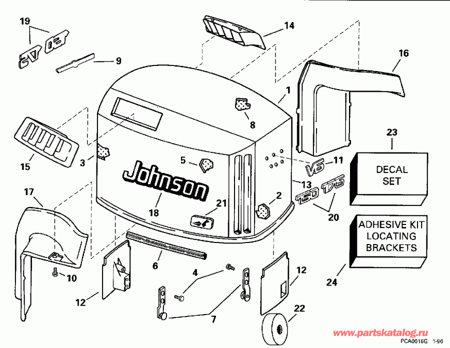 ��������� ����� EVINRUDE BE175GLEDB 1996  - Johnson - Johnson