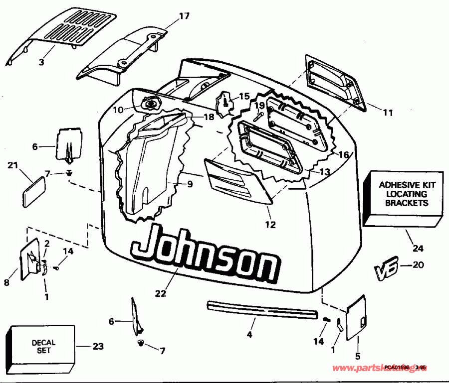 �������� ��������� ����� ������� BE200CXEDR 1996  - Johnson - 200stl, 225stl