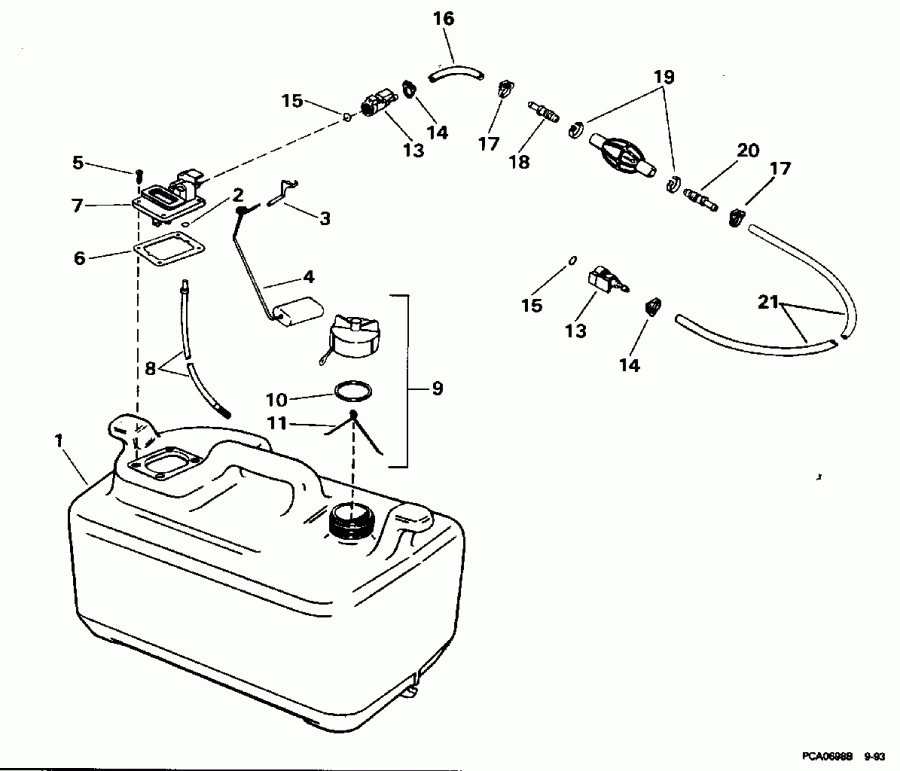 ��������� EVINRUDE BE20SEEDA 1996  - 6 Gallon - 6 ������