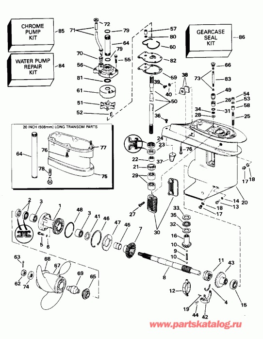 ��������� Evinrude BE20SELEDA 1996  - arcase / arcase