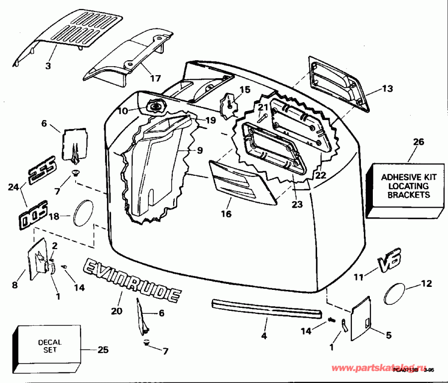 �������� ��������� ����� ������� BE225PXEDE 1996  - Evinrude - 200stl, 225stl - Evinrude - 200stl, 225stl