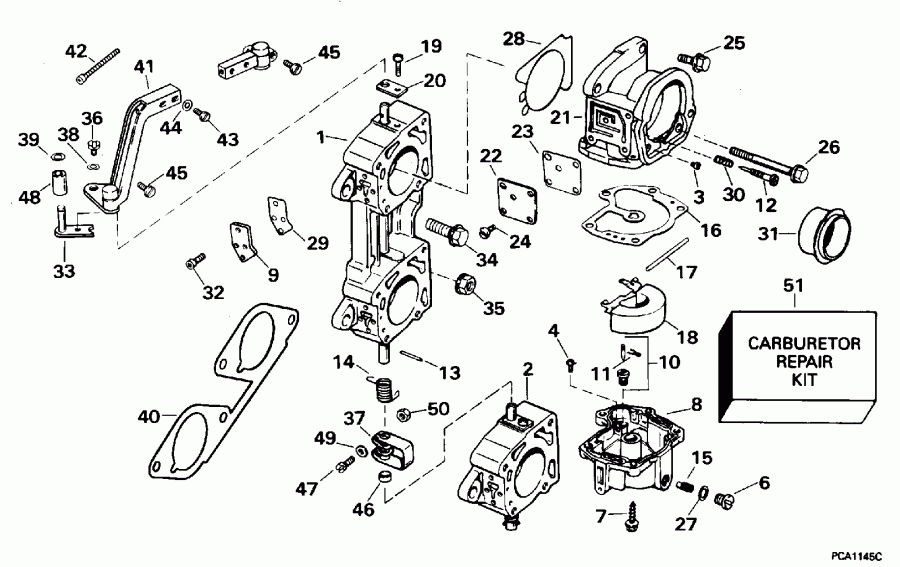 ��������� �������� ����� Evinrude BE225SLEDE 1996  - 200sl, 225 / 200sl, 225