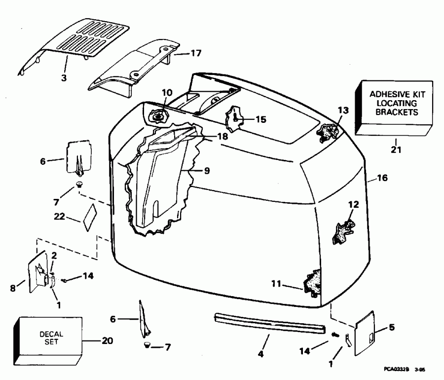 ��������� �������� ����� EVINRUDE BE225TXEDE 1996  - Johnson - 200tx, 200sl, 200cx, 225