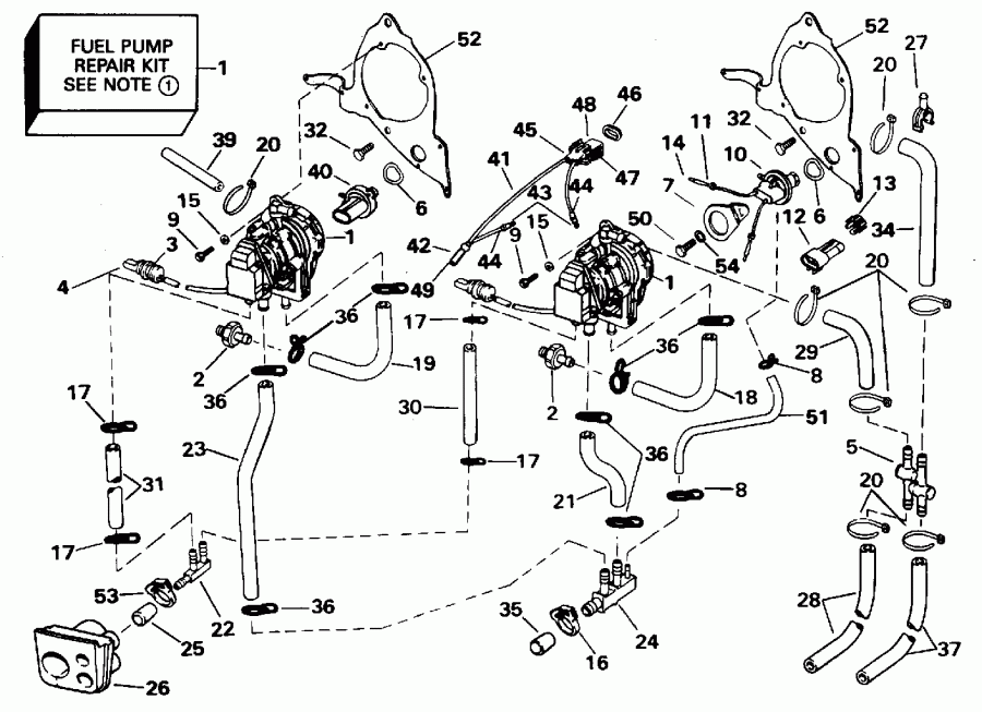   Evinrude BE250TXEDA 1996  - el Pump - el 
