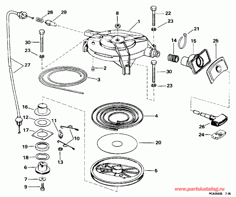 ����� EVINRUDE BE25BAEDR 1996  - wind ������� - wind Starter