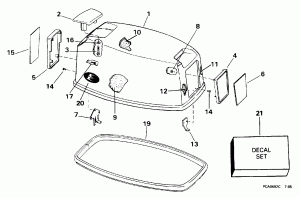 ������ ��������� (�����) - Evinrude (Engine Cover - Evinrude)