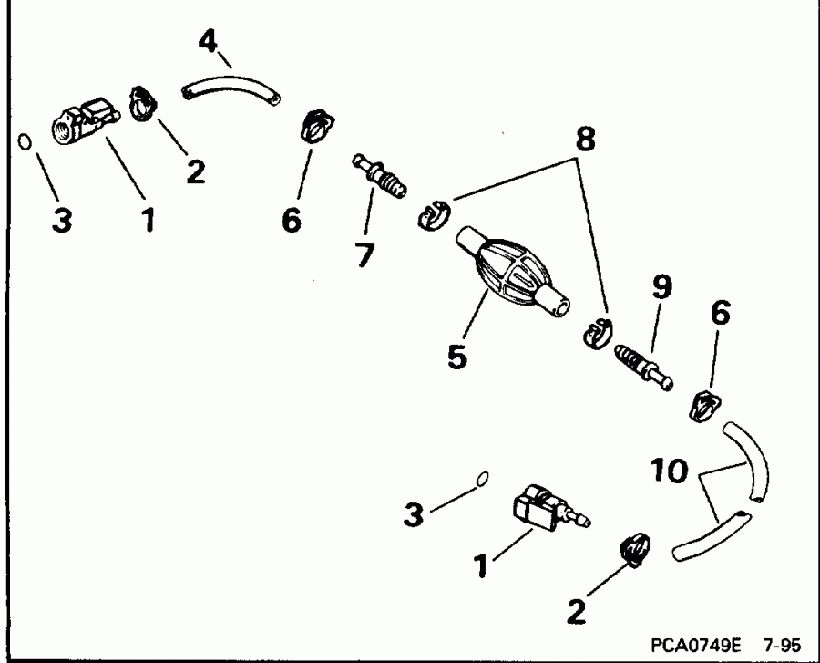  ������� BE25BRLEDC 1996  - el ����� ��������� ����� 5 / 16 ���� I.d. - el Hose Primer Bulb 5/16 In. I.d.