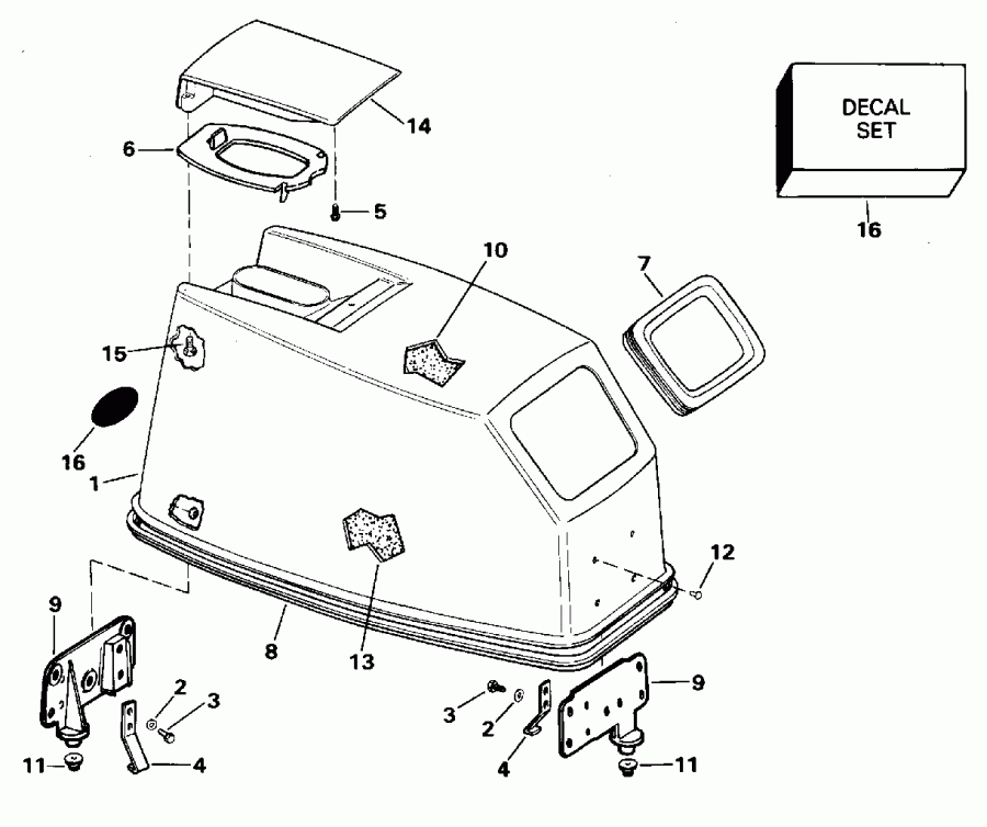 ��������� �������� ����� Evinrude BE25ERLEDC 1996  - tor ������ Assembly / tor Cable Assembly