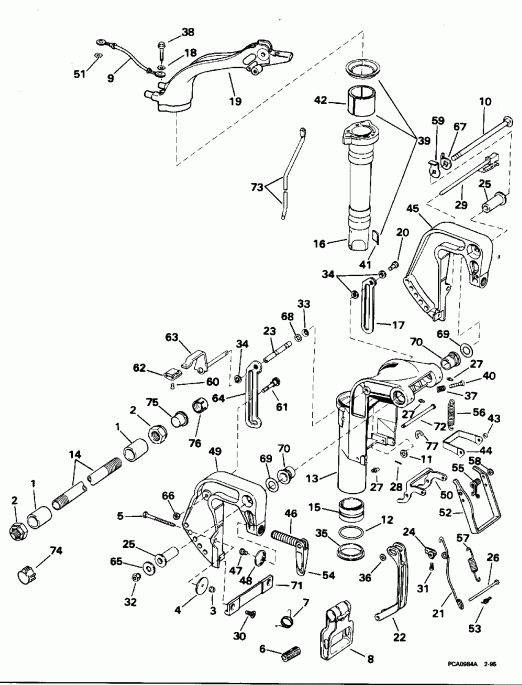 ��������� ��������� Evinrude BE25KLEDC 1996  - el System