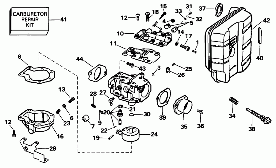    Evinrude BE25QLEDC 1996  - 25 H.p.