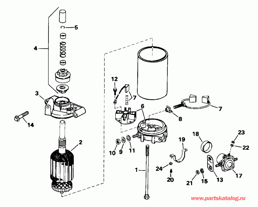  Evinrude BE25QLEDC 1996  - ectric ������� - ectric Starter