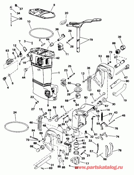   EVINRUDE BE35ARLEDS 1996  - Manual Tilt