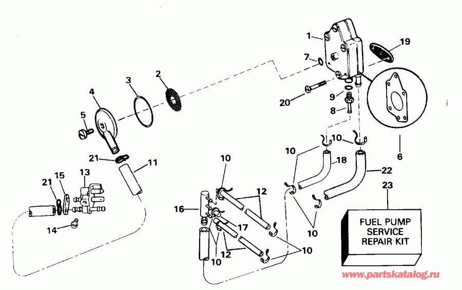 ����� Evinrude BE35QLEDC 1996  - eering & Shift Handle - ee������ & ������������� Handle