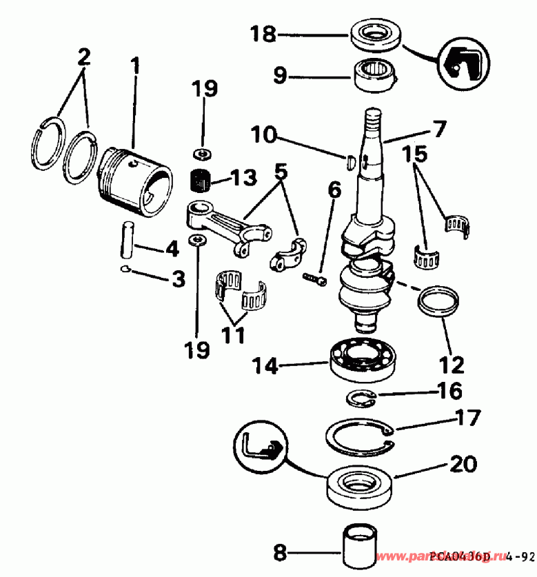   EVINRUDE BE4RDHLEDS 1996  - ank & 