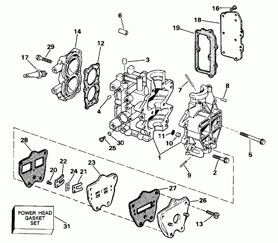 ����� ������� BE4RDHLEDS 1996  - linder, ������ ���������, & �������� ��������� / linder, Crankcase, & Intake Manifold