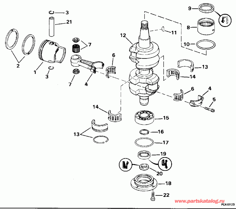 ��������� ����� ������� BE50TLEDS 1996  - ankshaft & Piston