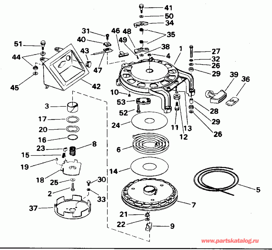��������� ����� Evinrude BE50TLEDS 1996  - wind Starter - wind �������