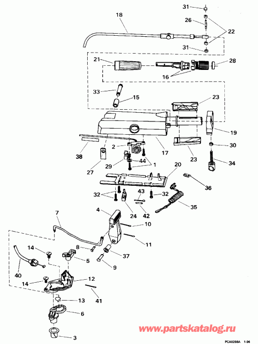 ��������� ��������� EVINRUDE BE5DREDS 1996  - eering Handle / ee������ Handle