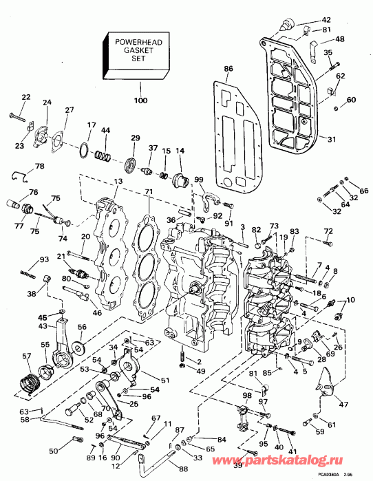 ��������� ����� ������� BE70ELEDA 1996  - linder & Crankcase - linder & ������ ���������