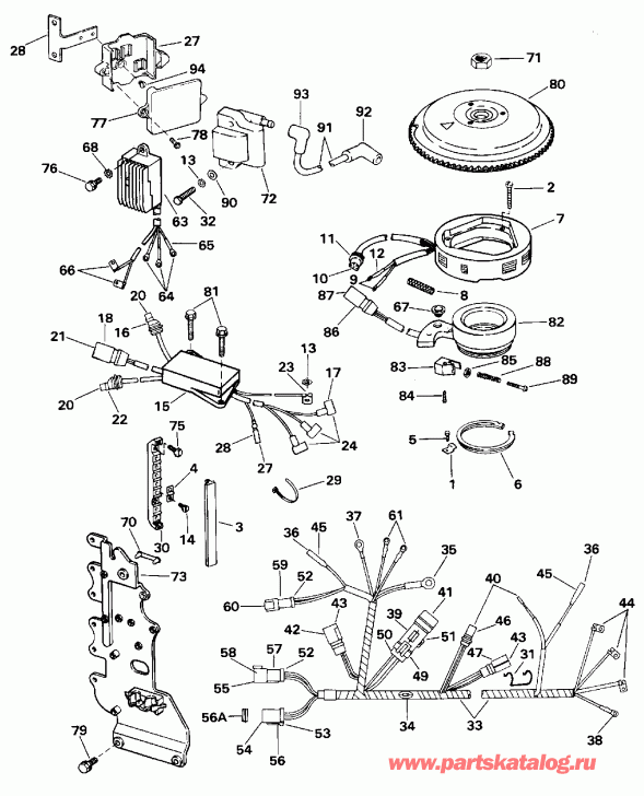 ����� EVINRUDE BE70ELEDA 1996  - nition System