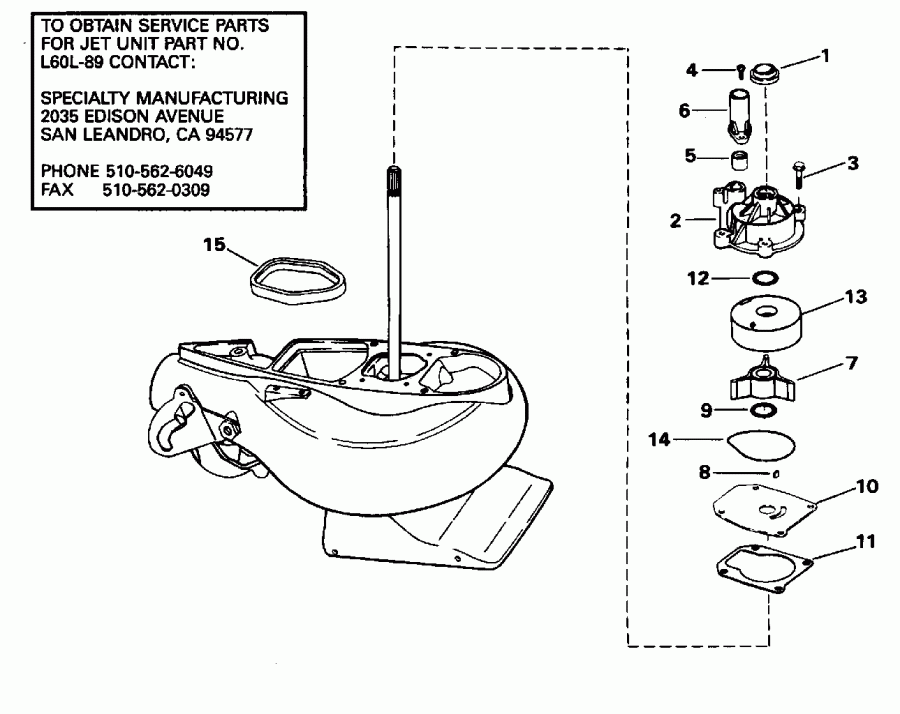 ��������� �������� ����� Evinrude BE70ELEDA 1996  - J70jl Only / J70jl Only