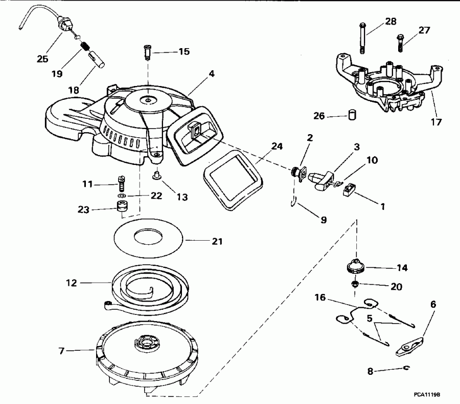 ��������� ����� EVINRUDE BE8FRBEDC 1996  - wind ������� / wind Starter