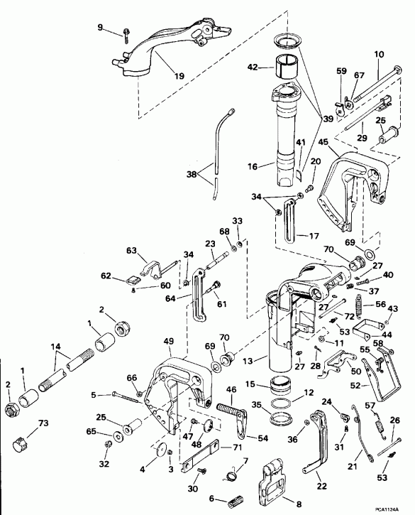 ��������� ����� Evinrude BE8FRBXEDC 1996  - dsection - dsection