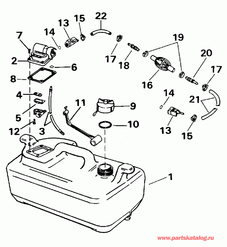�������� ����� EVINRUDE BE8RCH 1996  - 3 Gallon / 3 ������