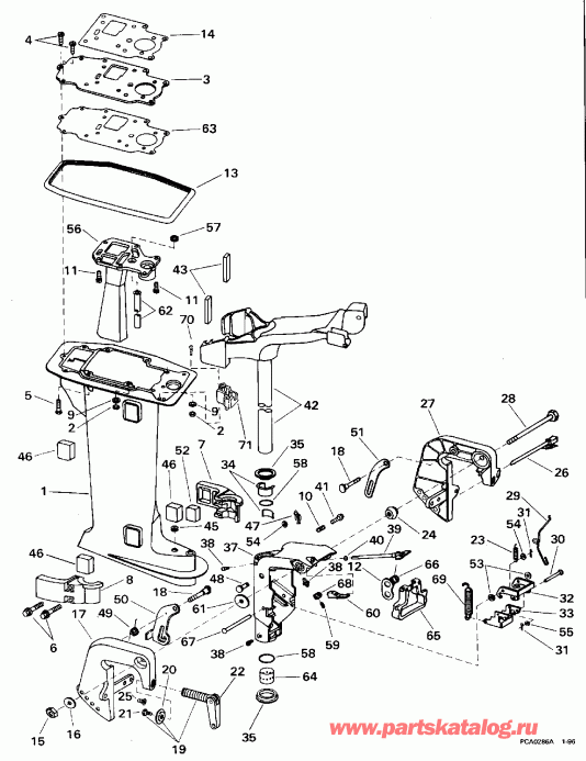 ��������� ����� Evinrude BE8RCH 1996  - dsection / dsection