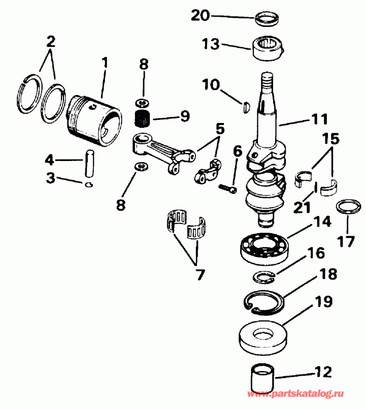   EVINRUDE BE8RCLH 1996  - ank &  / ankshaft & Piston