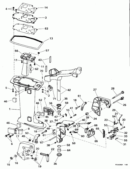 ��������� Evinrude BE8RCLH 1996  - dsection - dsection