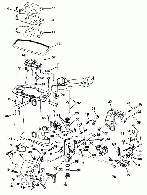 �������� ��������� ����� Evinrude BE8REDS 1996  - dsection - dsection