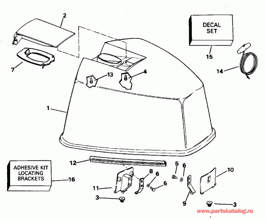 ��������� ����� Evinrude E100WTLEDR 1996  - gine ������ - gine Cover