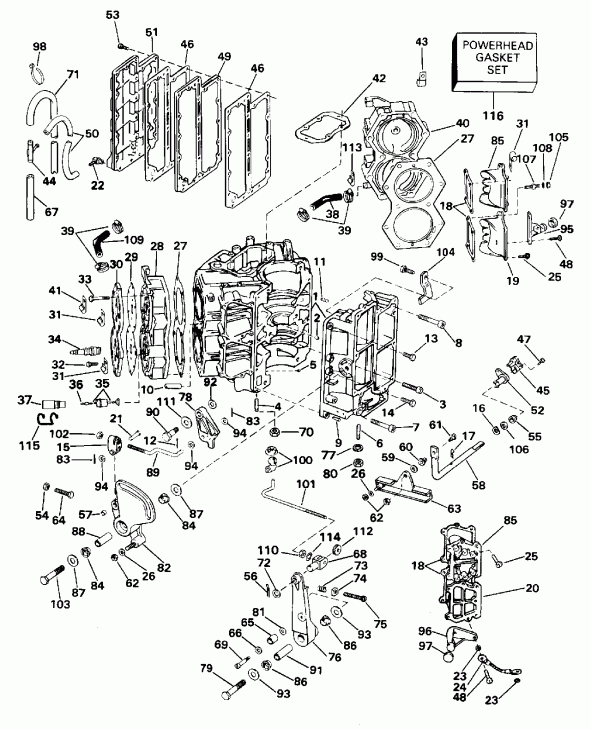 ��������� ����� ������� E100WTXEDR 1996  - linder & Crankcase