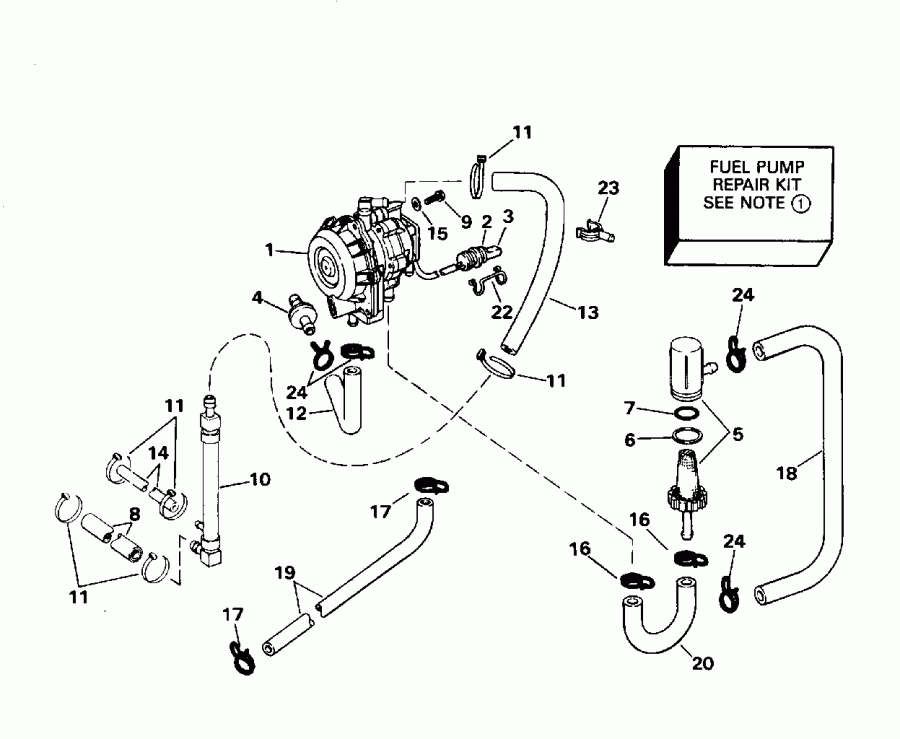 �������� ����� EVINRUDE E100WTXEDR 1996  - el Pump - el �����