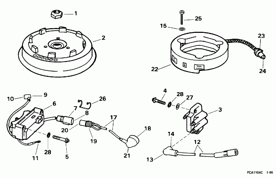 ��������� ����� Evinrude E10FREDR 1996  - ���� Start - Rope Start