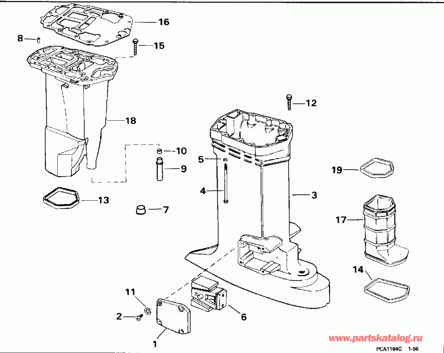  EVINRUDE E115SXEDR 1996  - haust Housing