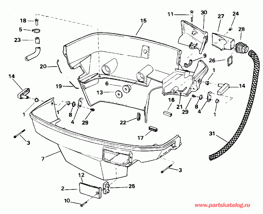 ��������� ��������� EVINRUDE E115SXEDR 1996  - wer Engine Cover