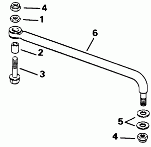 ������� ������� ����������� Kit (without ���������������� ��������� �������) (Steering Link Kit (without Power Trim & Tilt))