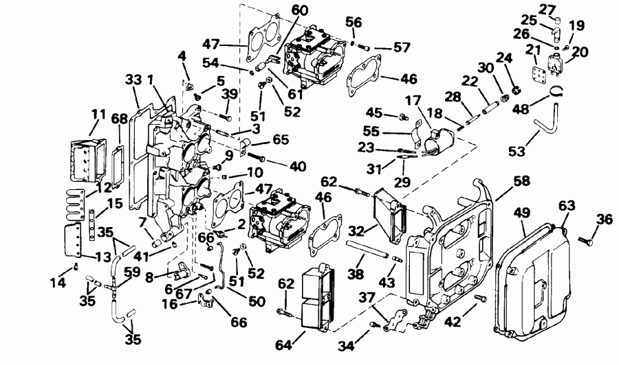 �������� ����� Evinrude E115TXADA 1996  - take ��������� - take Manifold