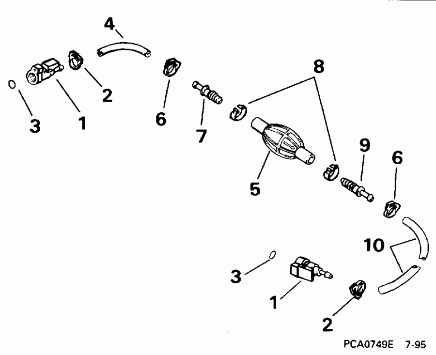 �������� ��������� ����� EVINRUDE E15RLEDS 1996  - el Hose Primer Bulb 5/16 In. I.d. / el ����� ��������� ����� 5 / 16 ���� I.d.
