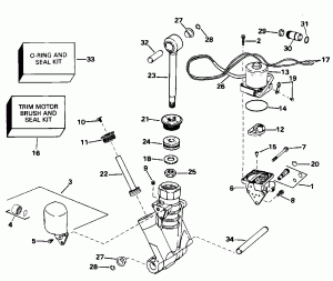 ���������������� ��������� ������� Hydraulic Assembly (Power Trim/tilt Hydraulic Assembly)