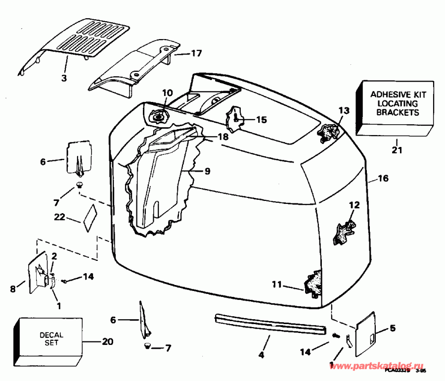 �������� ��������� ����� Evinrude E200CXEDR 1996  - Johnson - 200tx, 200sl, 200cx, 225 / Johnson - 200tx, 200sl, 200cx, 225