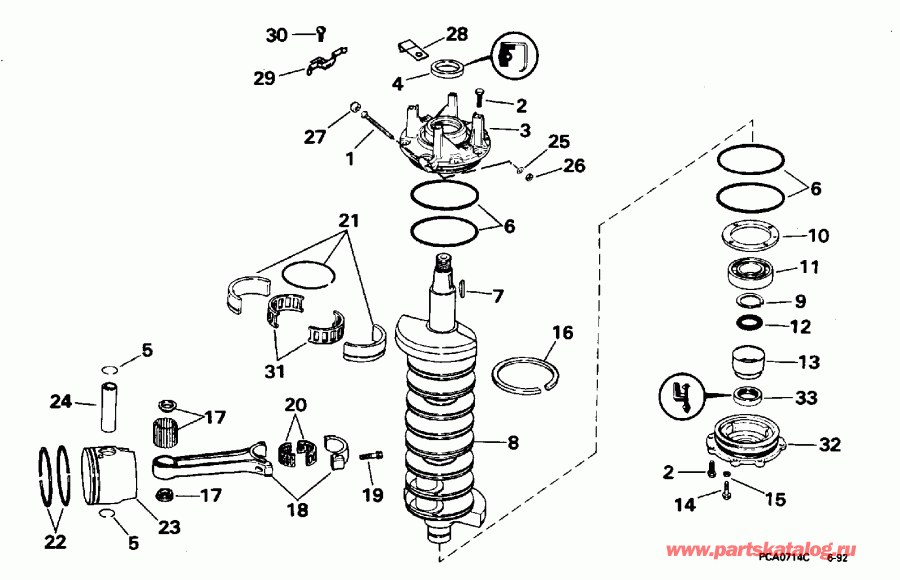 ��������� ����� ������� E200STLEDM 1996  - ank��� & ������� - ankshaft & Piston