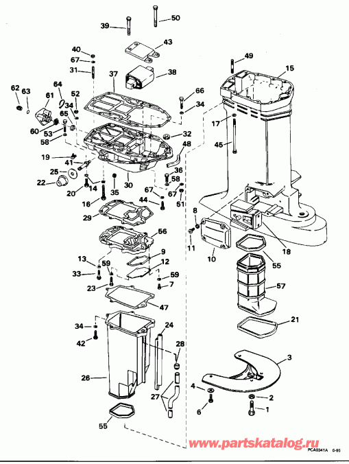 �������� ����� EVINRUDE E200TXEDR 1996  - haust ������