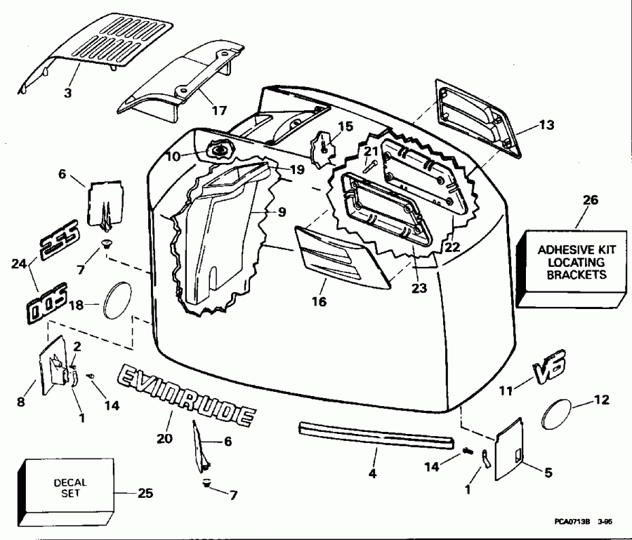 ��������� ����� Evinrude E225CXEDE 1996  - Evinrude - 200stl, 225stl - Evinrude - 200stl, 225stl