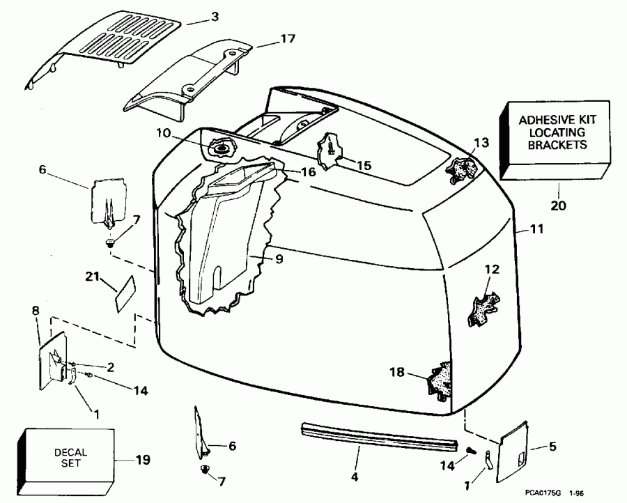 ��������� EVINRUDE E225CZEDE 1996  - Evinrude - 200tx, 200sl, 200cx, 225 / Evinrude - 200tx, 200sl, 200cx, 225