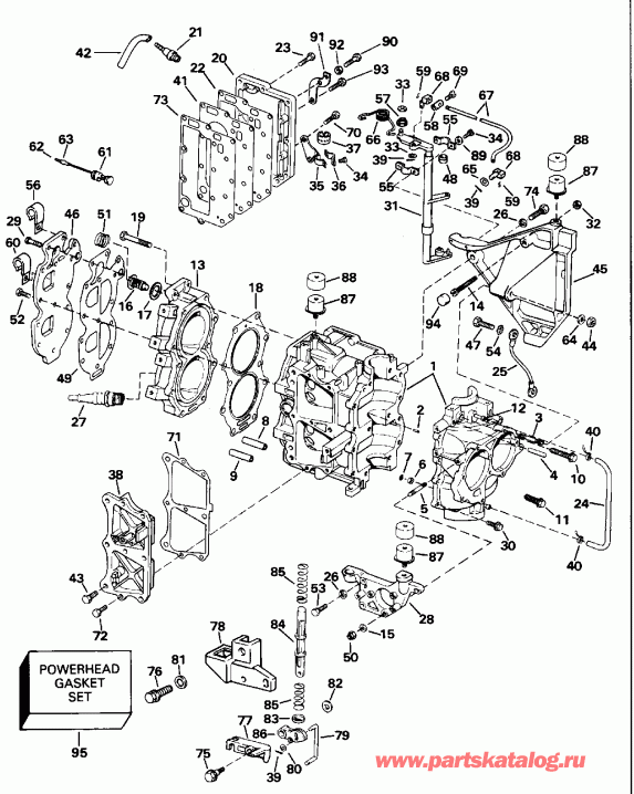 ��������� ������� E25JREDC 1996  - linder & Crankcase