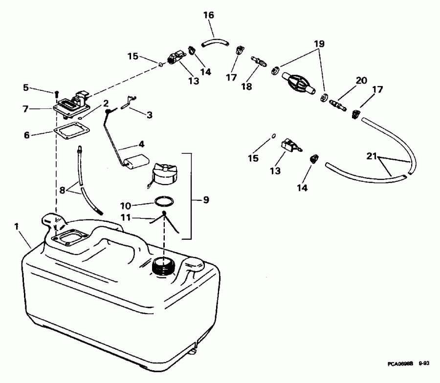�������� ����� Evinrude E25JREDC 1996  - 6 ������ P / n 175303